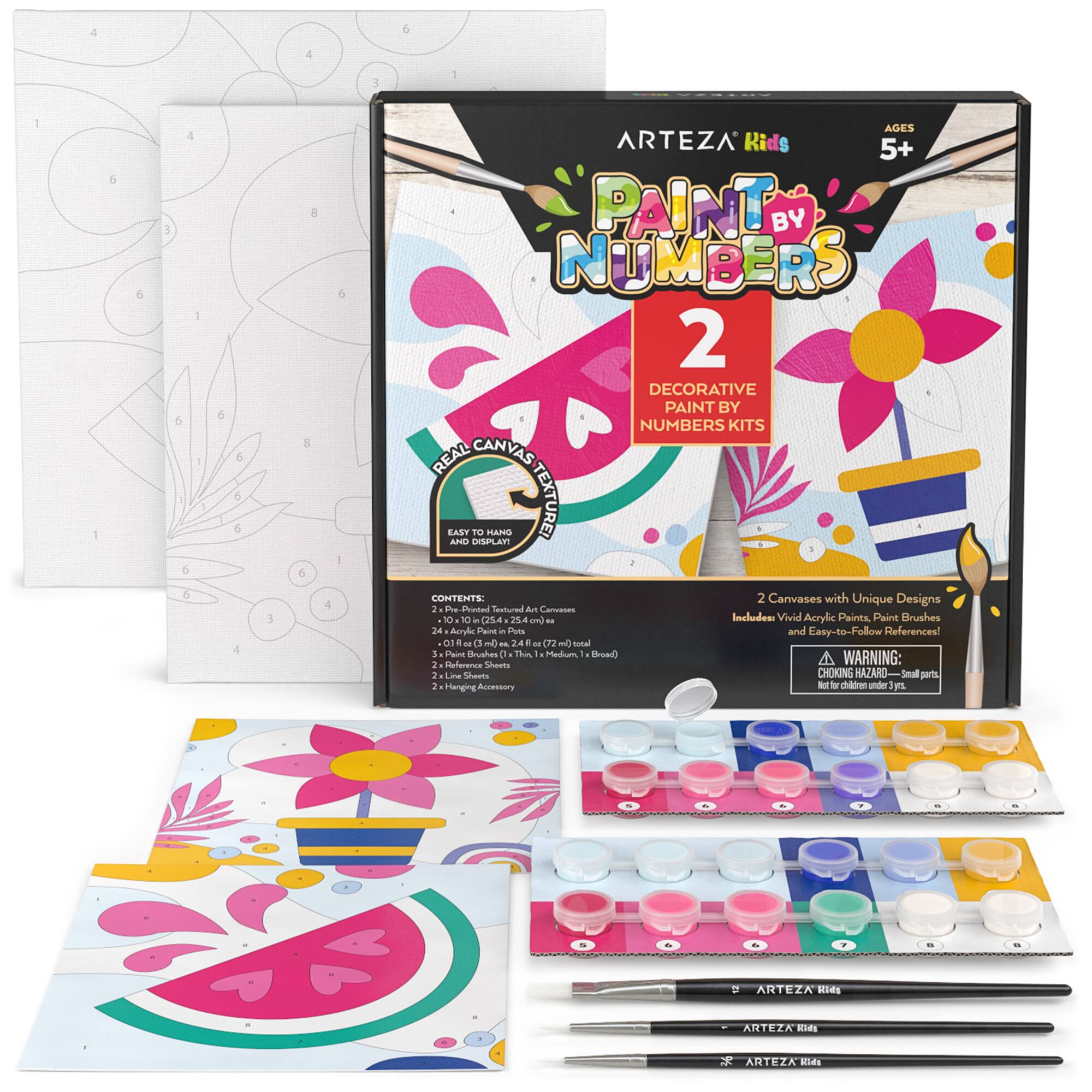 Arteza® Kids Mixed Design Paint by Numbers Kit